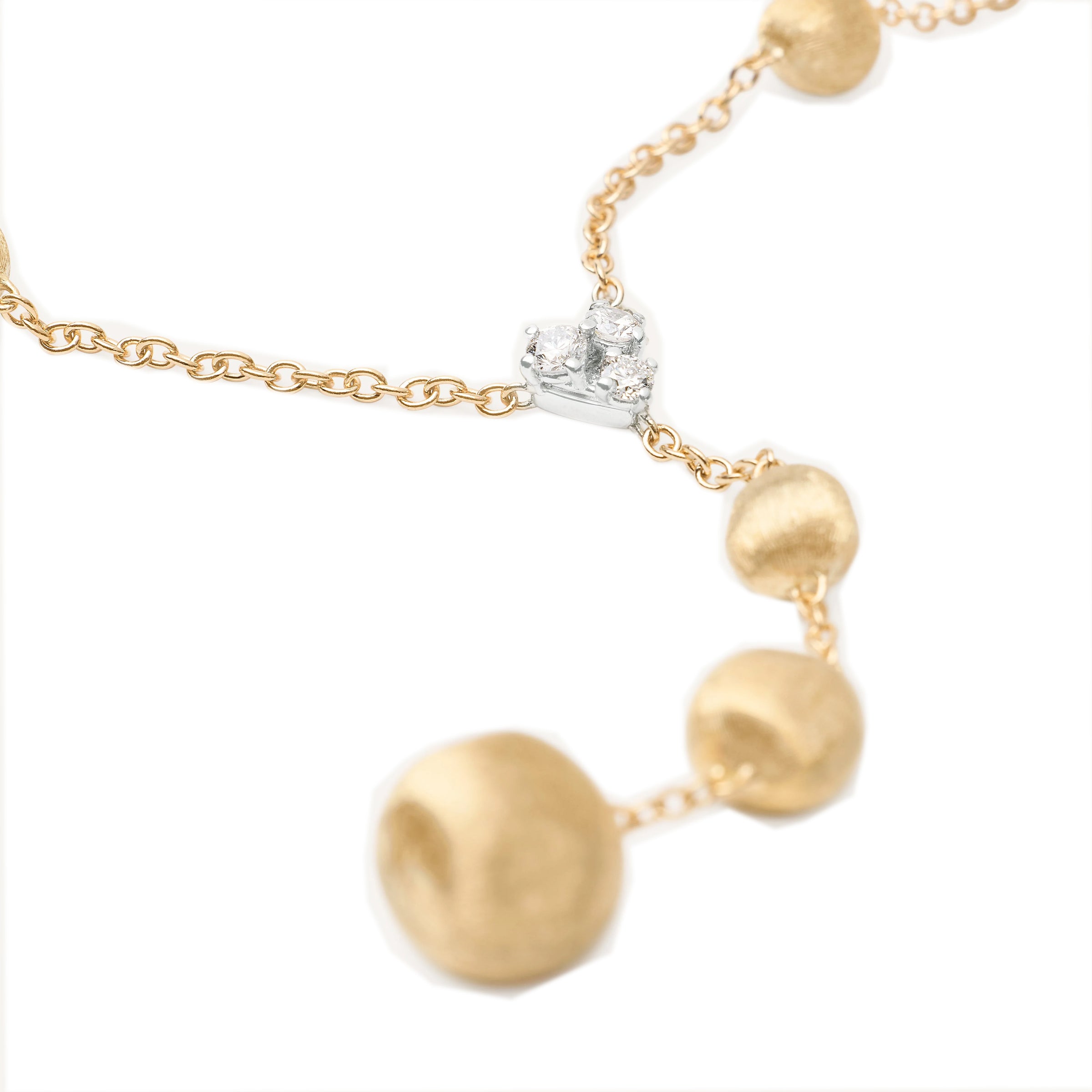 Marco Bicego 18K Yellow Gold Africa Lariat Diamond Necklace