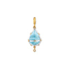 Lika Behar Caged Cabochon Blue Topaz Pendant CG-N-702-GSILDBT
