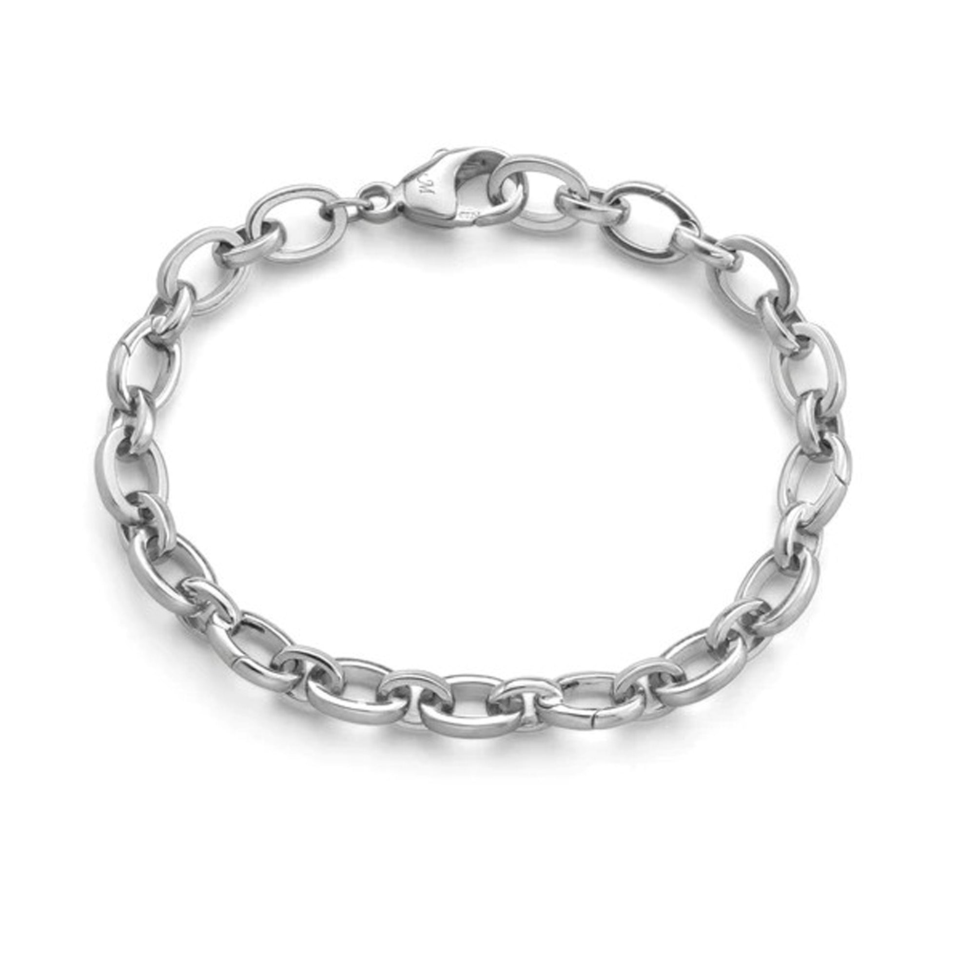 Audrey Silver Linked Charm Bracelet - NAGI