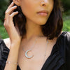 Monica Rich Kosann Blue Topaz Crescent Moon Stars Necklace