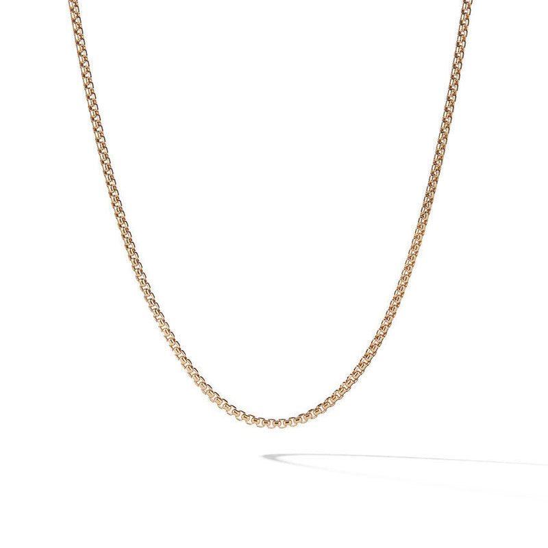 DY Box Chain Necklace in 18k Yellow Gold, 2.7mm
