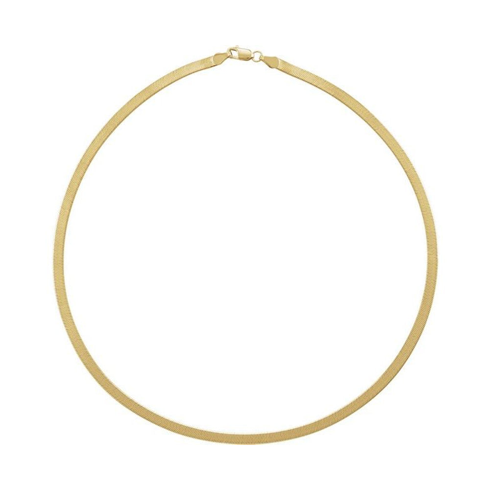 14K Yellow Gold Herringbone Necklace