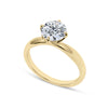 18K Yellow Gold Tulip Basket Solitaire Lab-Grown Round Diamond Engagement Ring