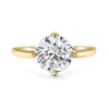 18K Yellow Gold Tulip Basket Solitaire Lab-Grown Round Diamond Engagement Ring