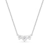 Memoire 18K White Gold 3-Stone Trinity Diamond Necklace