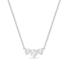 Memoire 18K White Gold 3-Stone Trinity Diamond Necklace