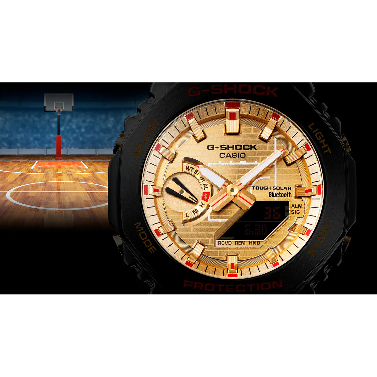 Casio G-Shock Rui Hachimura 2024 CasiOak Stainless Gold Watch GBM2100RH-1A Image 3