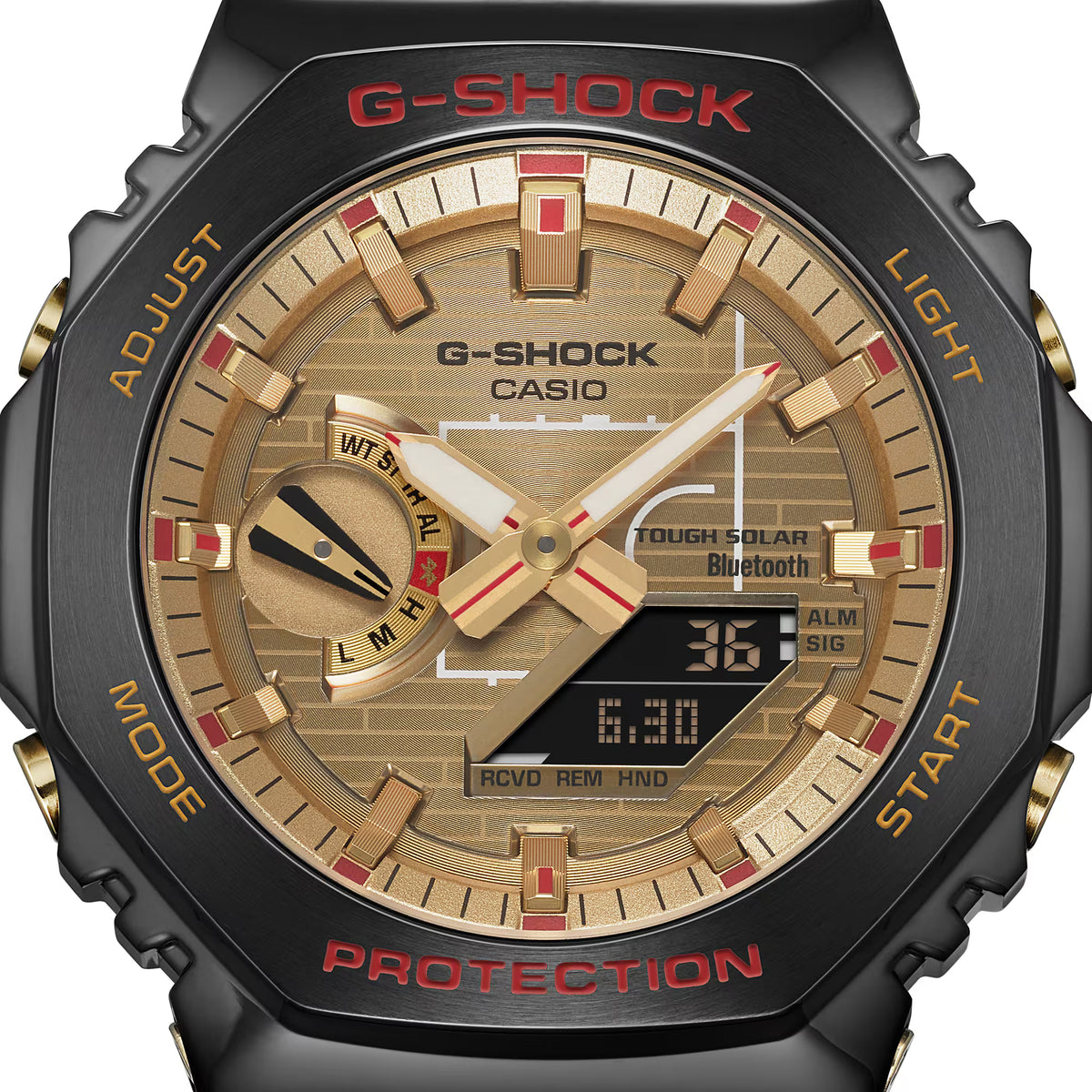 Casio G-Shock Rui Hachimura 2024 CasiOak Stainless Gold Watch GBM2100RH-1A Image 4