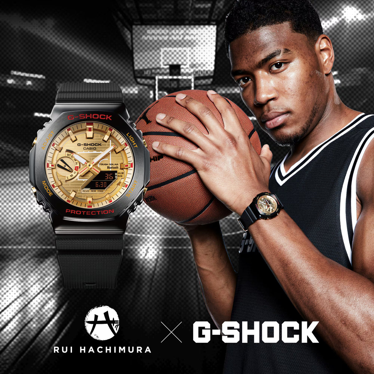 Casio G-Shock Rui Hachimura 2024 CasiOak Stainless Gold Watch GBM2100RH-1A Image 9