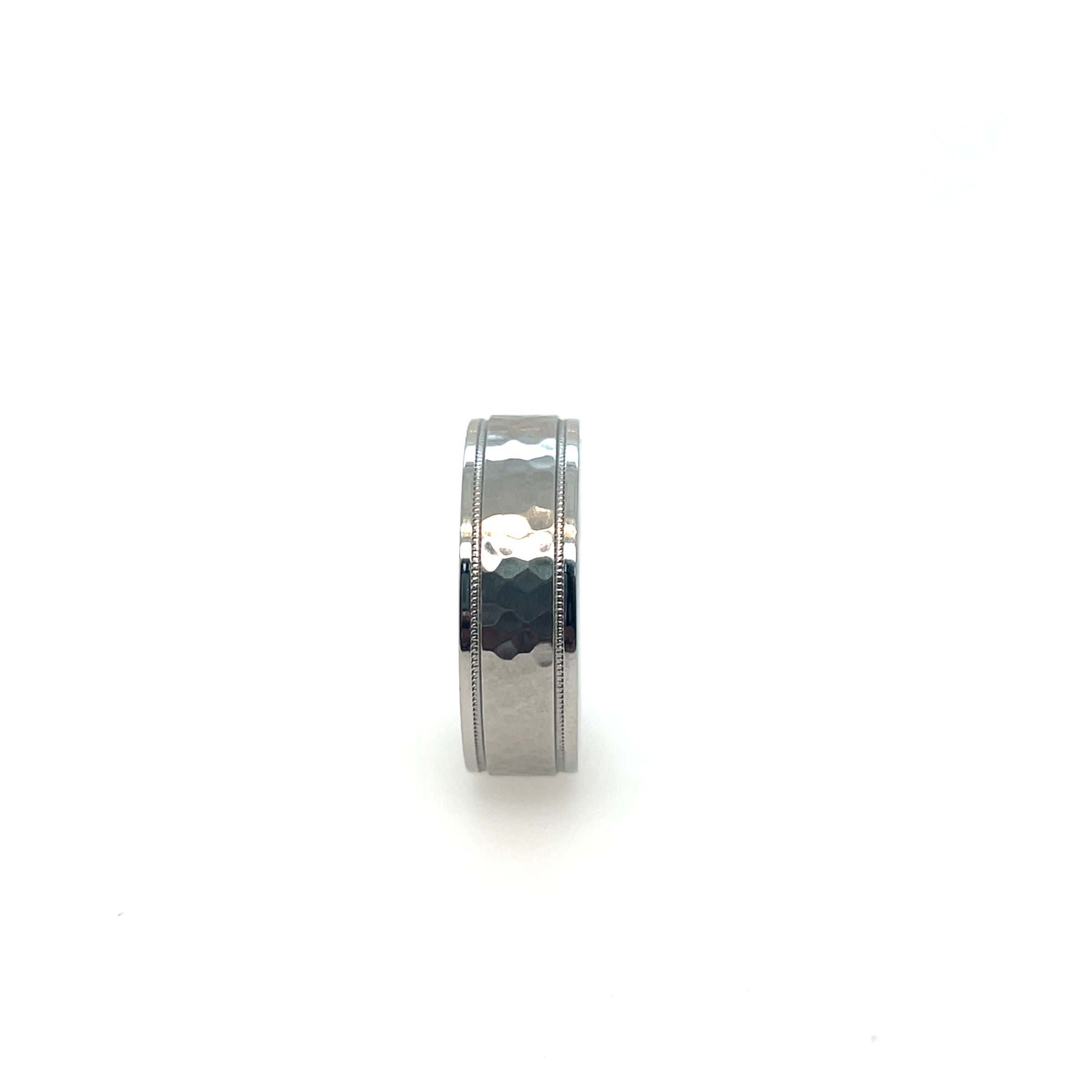 Cobalt Chrome Hammered Migrain Ring img3