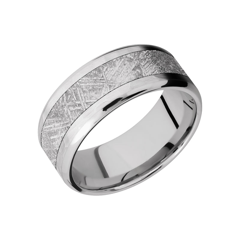 Cobalt Chrome with Meteorite Inlay 9MM Band img1