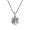 David Yurman Capricorn Amulet in Sterling Silver with 18K Yellow Gold and Diamonds, 19mm