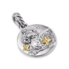 David Yurman Aries Amulet in Sterling Silver with 18K Yellow Gold and Diamonds, 19mm