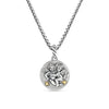 David Yurman Gemini Amulet in Sterling Silver with 18K Yellow Gold and Diamonds, 19mm