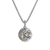 David Yurman Leo Amulet in Sterling Silver with 18K Yellow Gold and Diamonds, 19mm