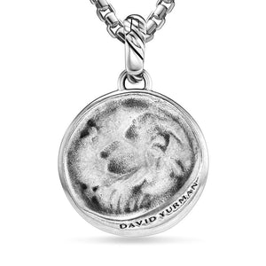 David Yurman Leo Amulet in Sterling Silver with 18K Yellow Gold and Diamonds, 19mm