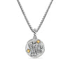 David Yurman Virgo Amulet in Sterling Silver with 18K Yellow Gold and Diamonds, 19mm