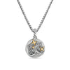 David Yurman Libra Amulet in Sterling Silver with 18K Yellow Gold and Diamonds, 19mm