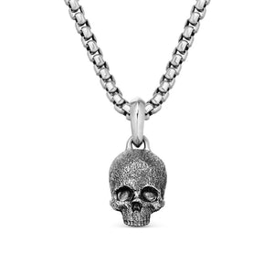 David Yurman Gents Memento Mori Skull Amulet in Sterling Silver, 16mm