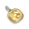 David Yurman Albion® Pendant in Sterling Silver with 18K Yellow Gold and Champagne Citrine, 11mm