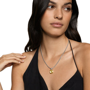 David Yurman Albion® Pendant in Sterling Silver with 18K Yellow Gold and Champagne Citrine, 11mm