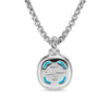 David Yurman Albion® Pendant in Sterling Silver with Blue Topaz and Diamonds, 11mm