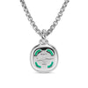 David Yurman Albion® Pendant in Sterling Silver with Lagoon Orchid and Diamonds, 11mm