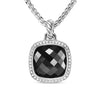 David Yurman Albion® Pendant in Sterling Silver with Black Onyx and Diamonds, 15mm