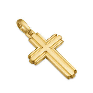 David Yurman Deco Cross Pendant in 18K Yellow Gold, 34mm