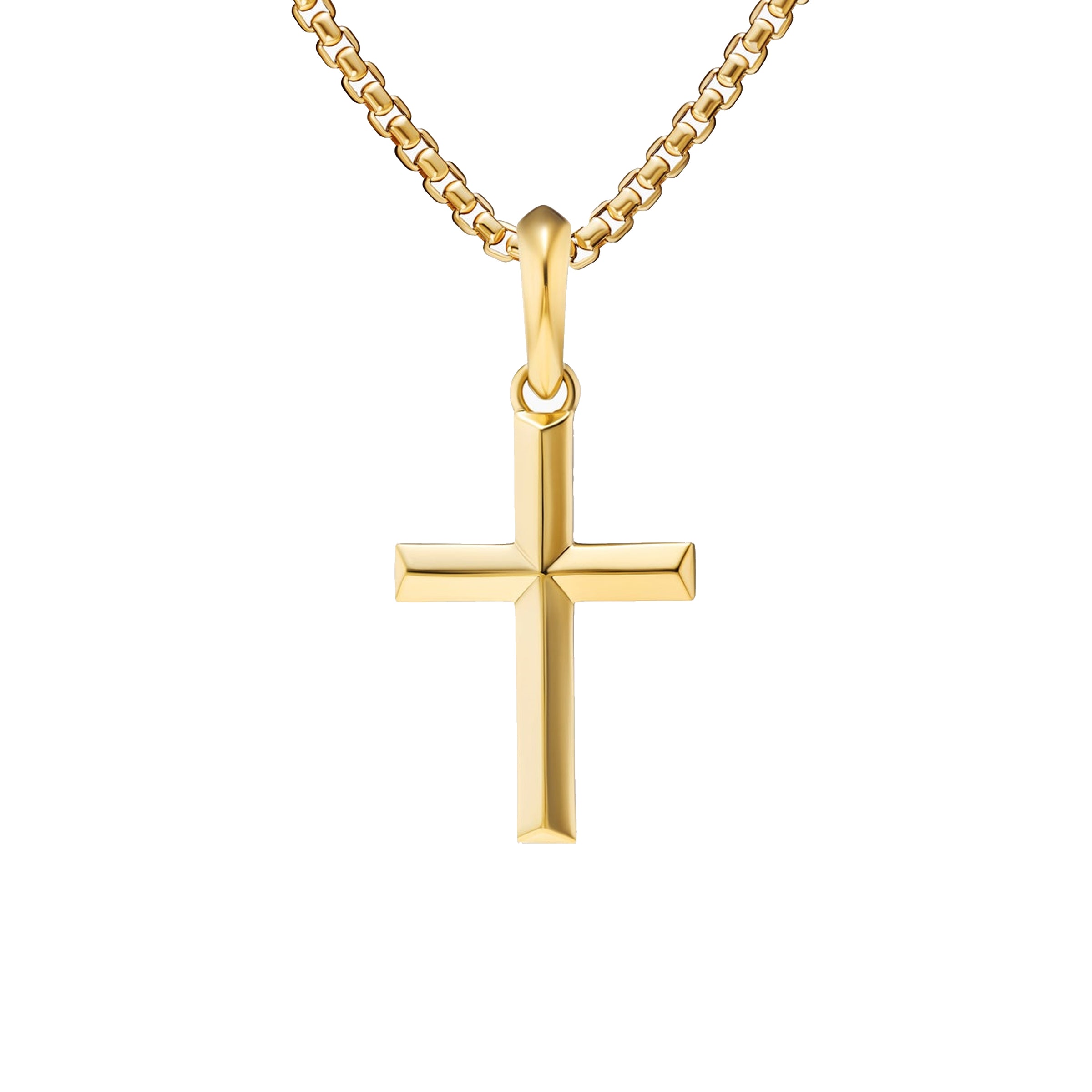 David Yurman Gents 18K Yellow Gold Cross Pendant