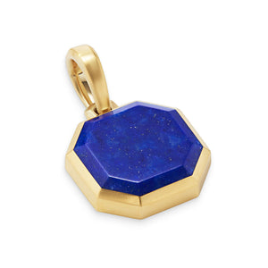 David Yurman Faceted Stone Amulet in 18K Yellow Gold with Lapis, 16mm