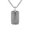 David Yurman Gents Chevron Tag in Sterling Silver, 27mm