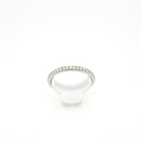 18K White Gold Vintage Diamond Band