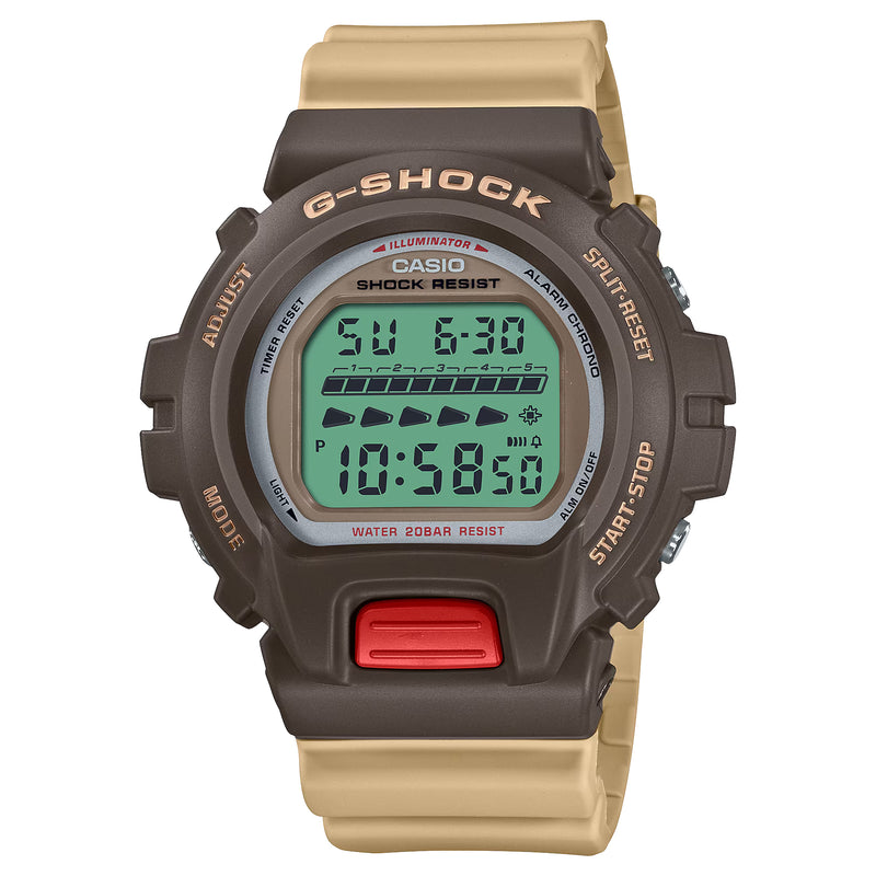 Casio G-Shock DW6600PC-5 Vintage Colors Brown Tan Digital Watch