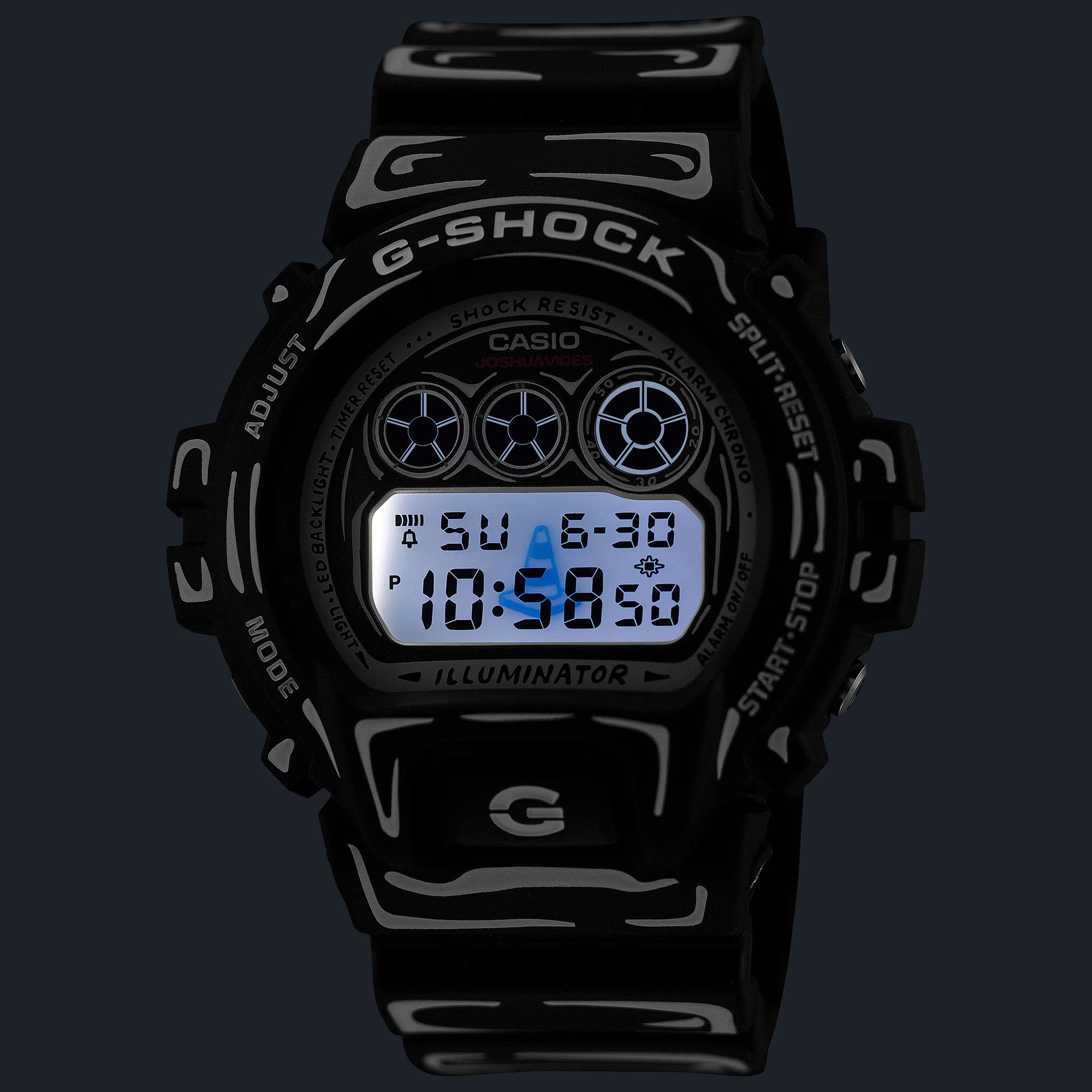 Casio G-Shock Digital Black Cartoon Art 6900  DW6900JV-1 Joshua Vides