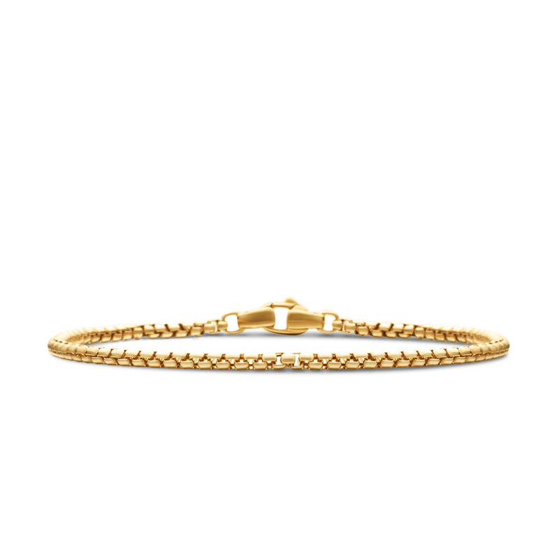 DY Gents Box Chain Bracelet in 18K Yellow Gold, 2.7mm img1