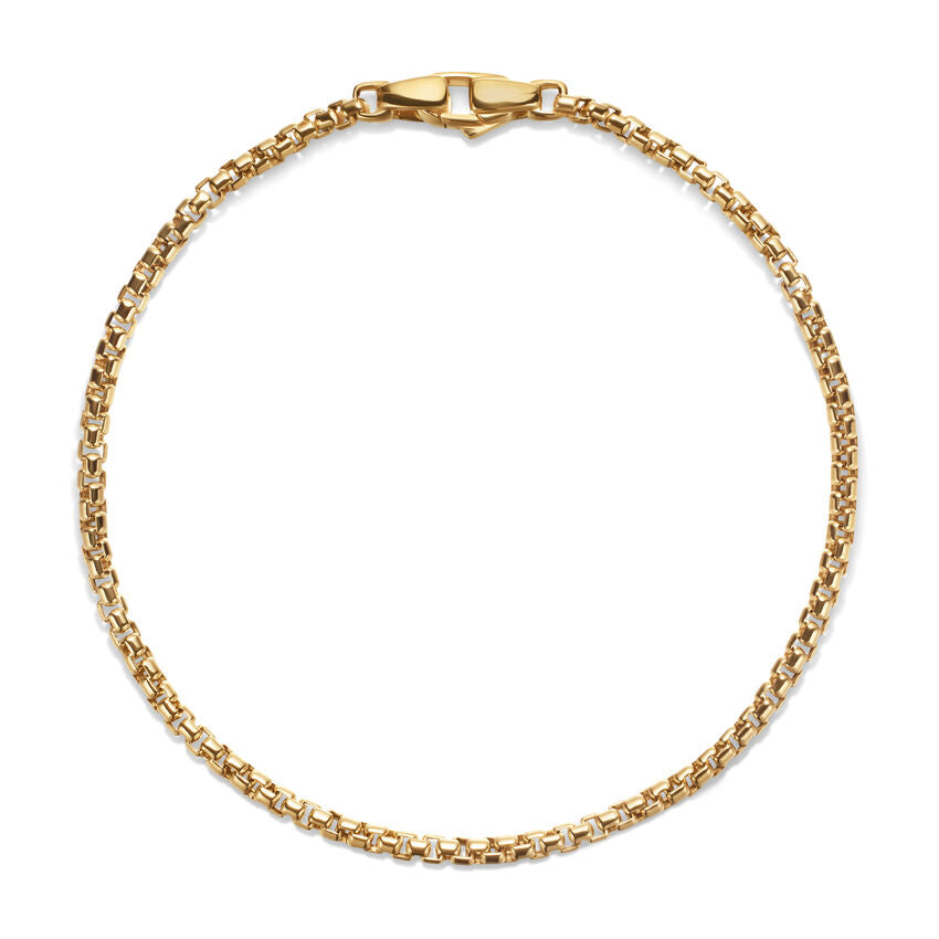 DY Gents Box Chain Bracelet in 18K Yellow Gold, 2.7mm img2