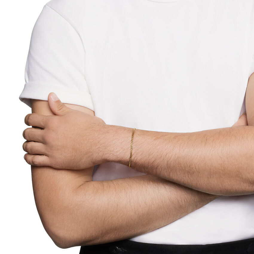 DY Gents Box Chain Bracelet in 18K Yellow Gold, 2.7mm img4