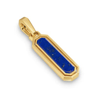 DY Gents Streamline® Inlay Amulet in 18K Yellow Gold with Black Onyx and Lapis, 30.7mm Image 3
