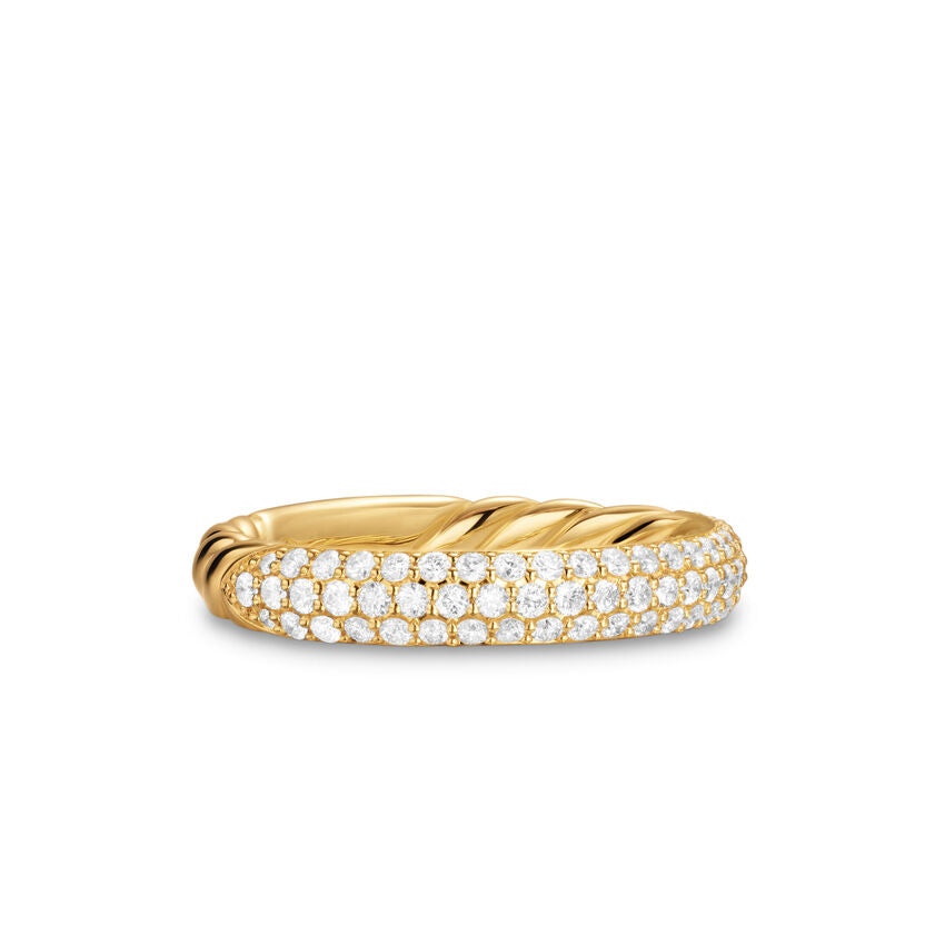 DY Mercer® Pave Band Ring in 18K Yellow Gold with Diamonds, 3.7mm