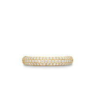 DY Mercer® Pave Band Ring in 18K Yellow Gold with Diamonds, 3.7mm Image 2