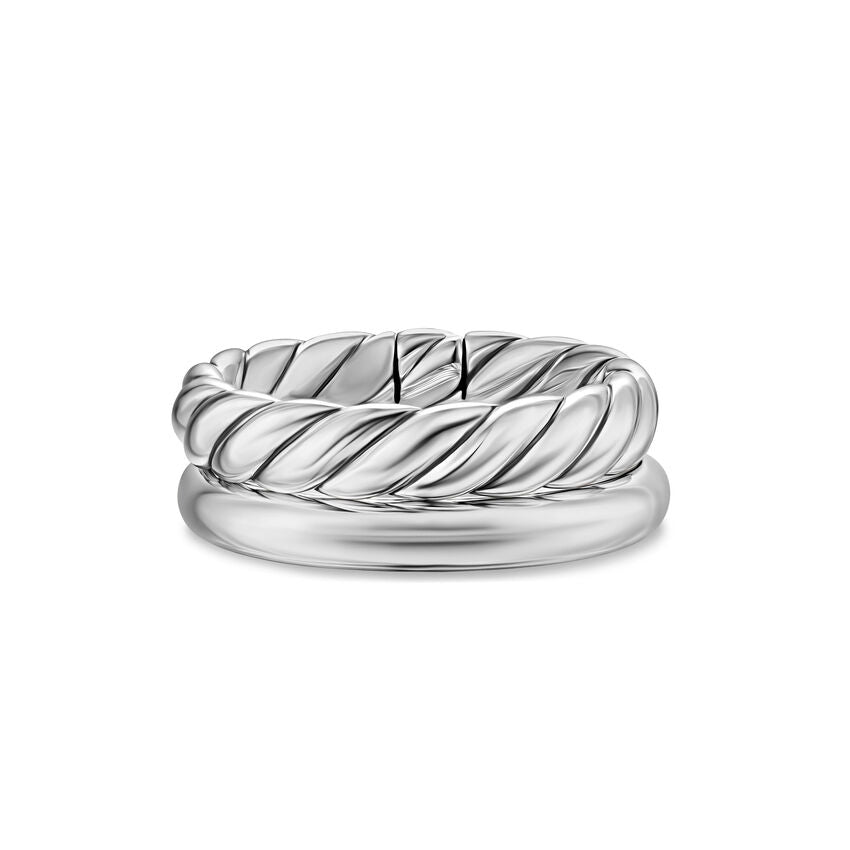 DY Mercer® Two Row Ring in Sterling Silver, 8mm