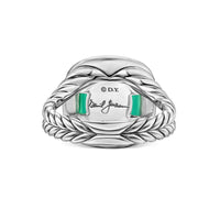David Yurman Albion® Oval Ring in Sterling Silver with Lagoon Orchid and Diamonds, 11.5mm Image 2