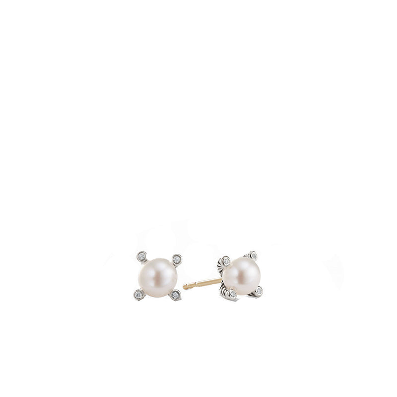 David Yurman Cable Pearl Stud Earrings