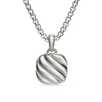 David Yurman Sculpted Cable Square Locket in Sterling Silver, 22.5mm