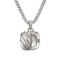 David Yurman Sculpted Cable Square Locket in Sterling Silver, 22.5mm Image 1