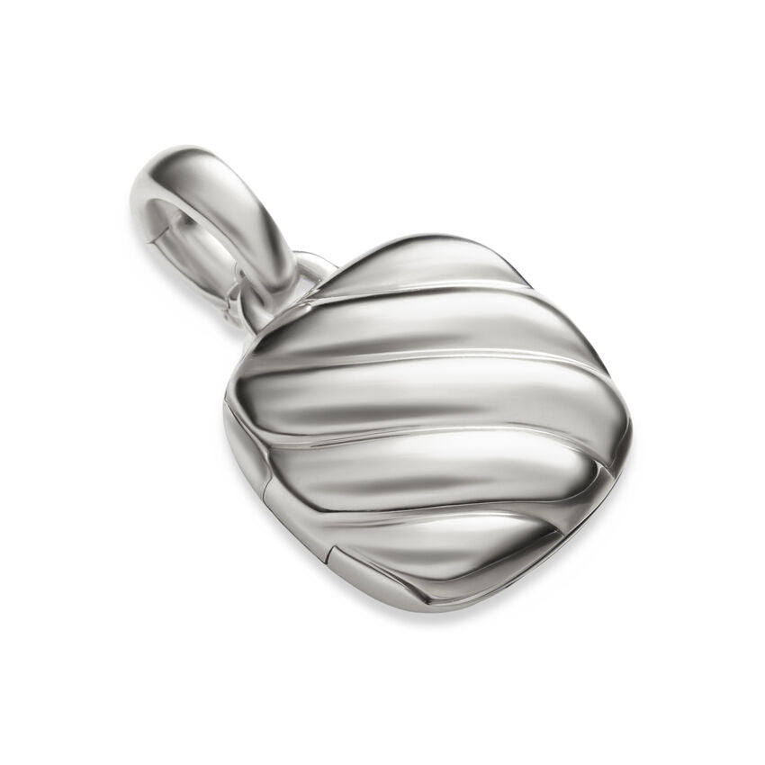 David Yurman Sculpted Cable Square Locket in Sterling Silver, 22.5mm Image 3