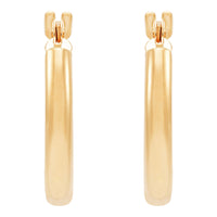 14K Yellow Gold Small Tube Hoop Earrings