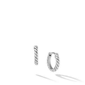 DY Sculpted Cable Hoop Earrings in Sterling Silver
