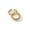 DY Sculpted Cable Hoop Earrings in 18K Yellow Gold